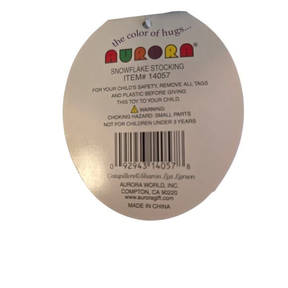 Aurora Catapillers Sharon Larsen‎ Jeweled Wing 2001 Plush Christmas Stocking NWT - Picture 8 of 8